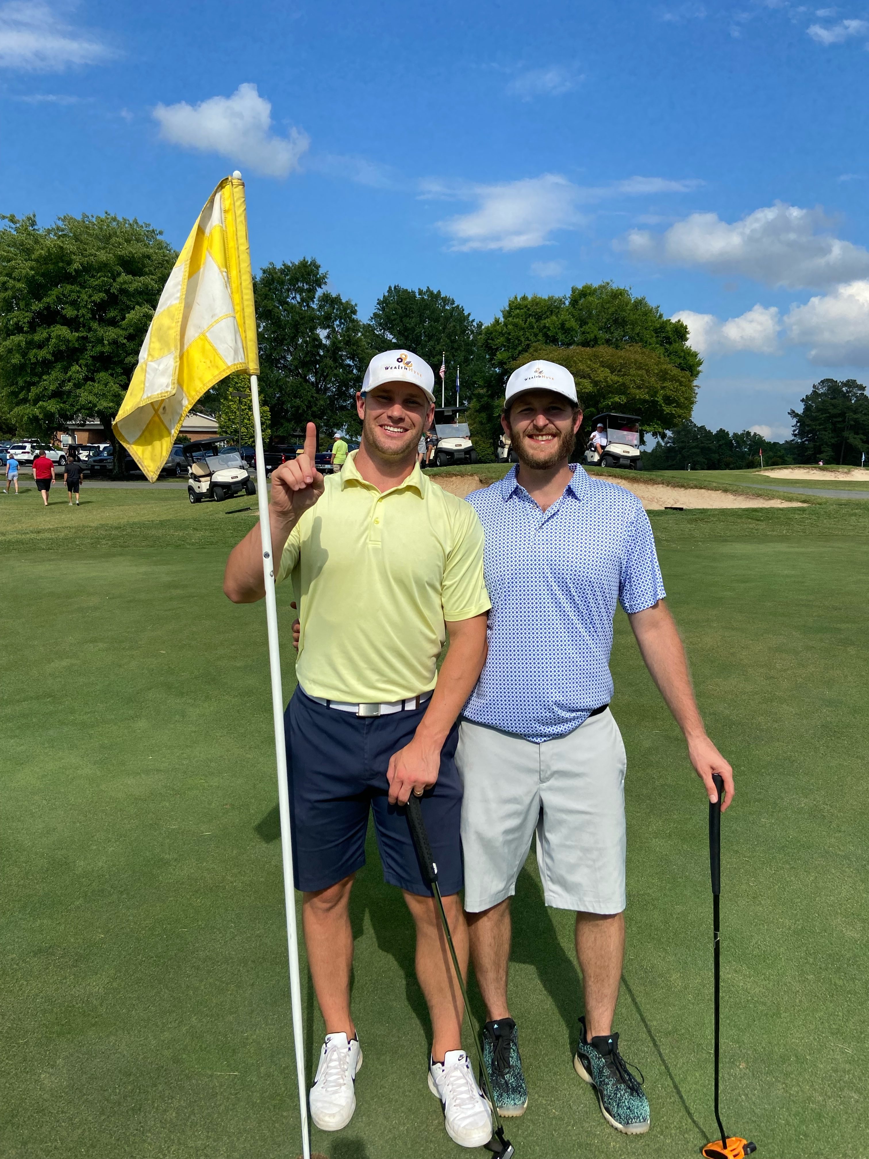 Golf members on course 